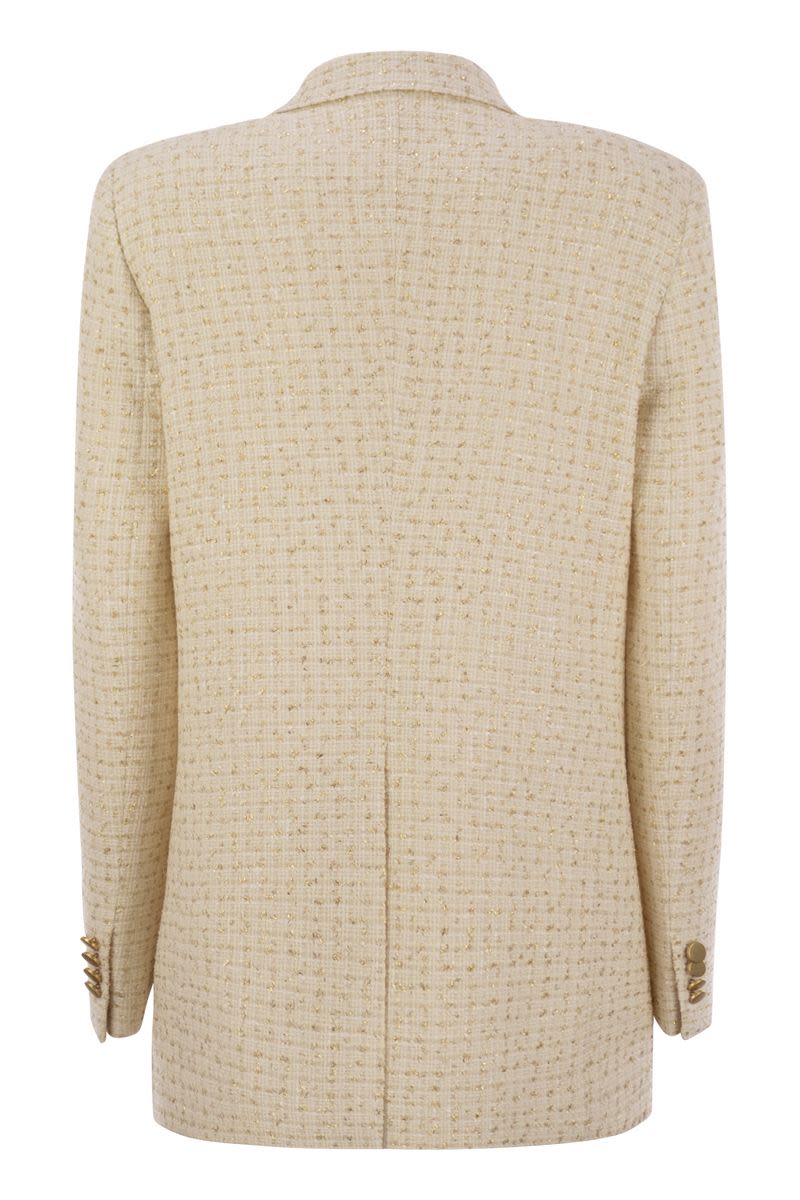 TAGLIATORE Elegant Double-Breasted Cotton-Blend Blazer - Women's Size 42