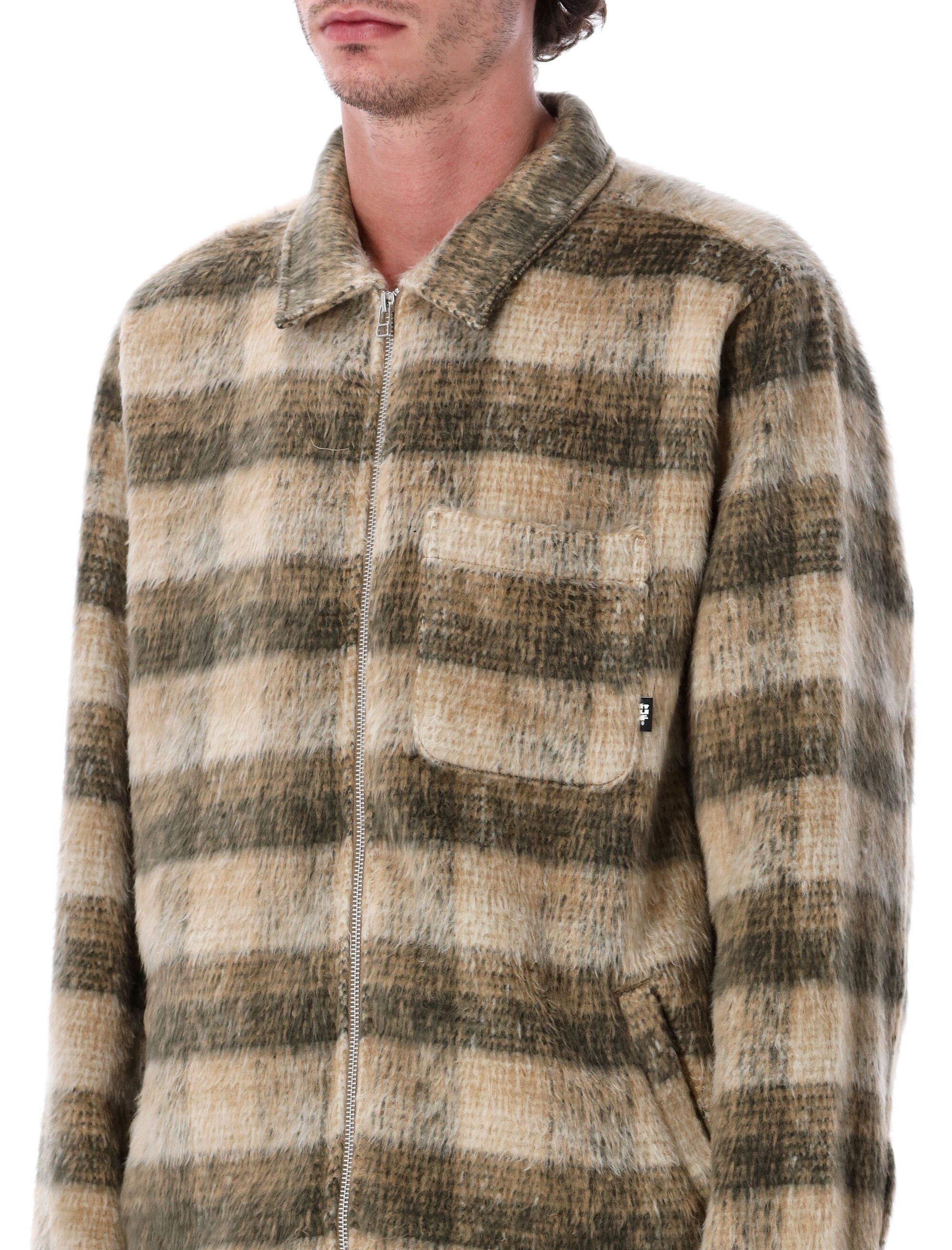 HUF Men's Mega Fuzzy Plaid Jacket - Relaxed Fit