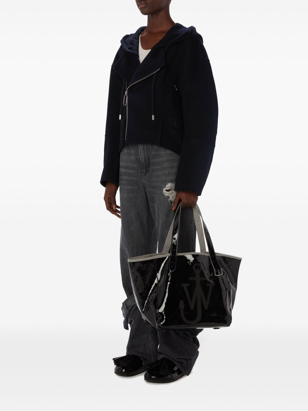 JW ANDERSON Hooded Biker Jacket - Double Face Design