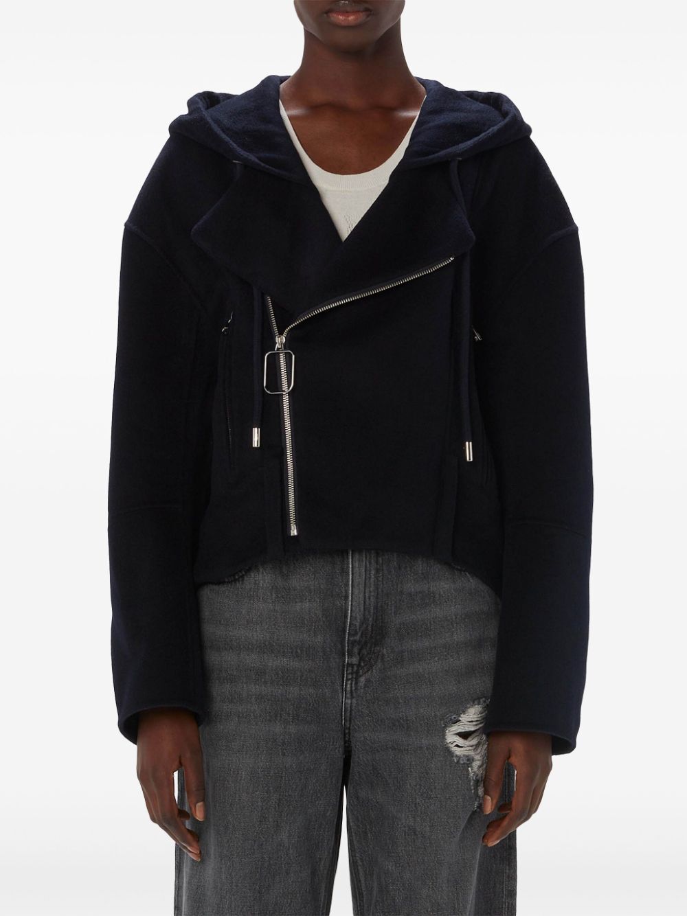 JW ANDERSON Hooded Biker Jacket - Double Face Design
