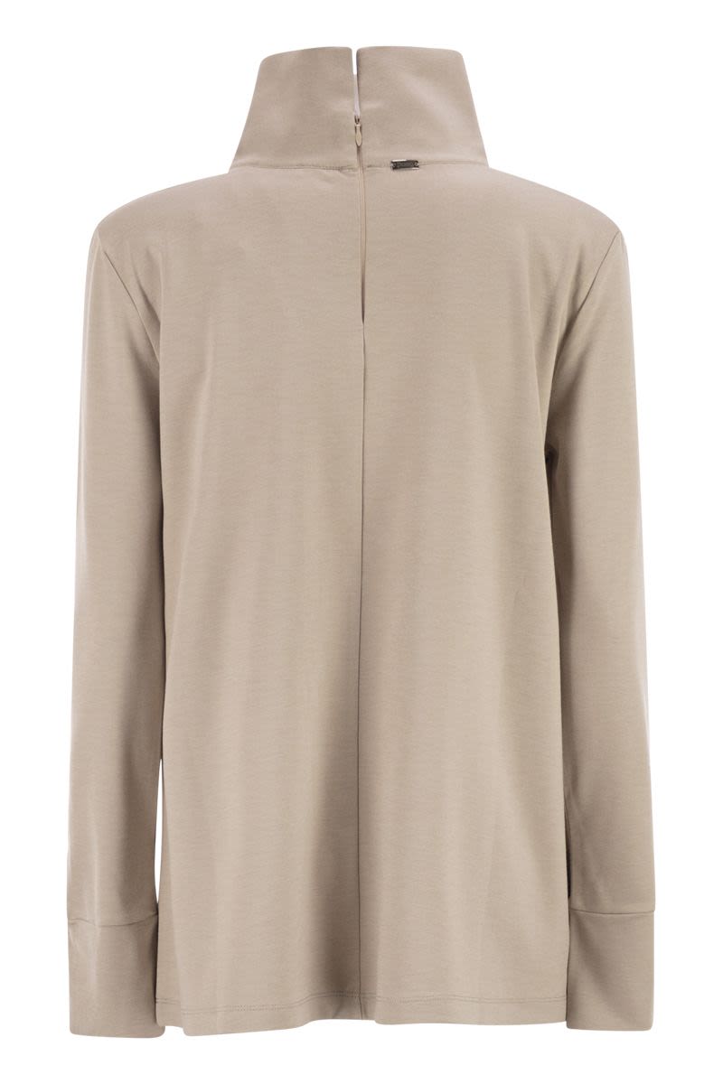 HERNO High-Neck Jumper in Viscose Blend - Regular Fit