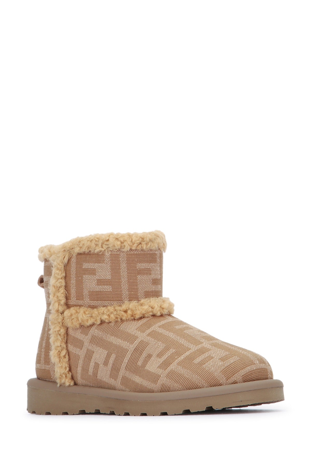 FENDI KIDS Mini Soft Fabric Jacquard Bootie for Girls