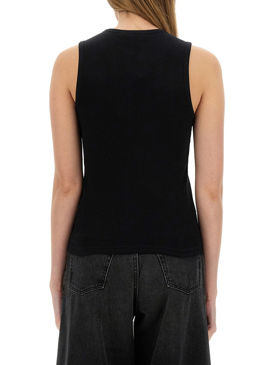 JW ANDERSON Cotton Anchor Embroidered Tank Top