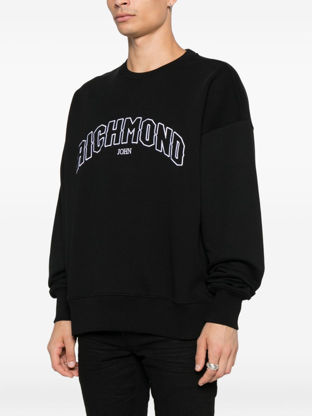 JOHN RICHMOND Classic Black Sweatshirt for Men