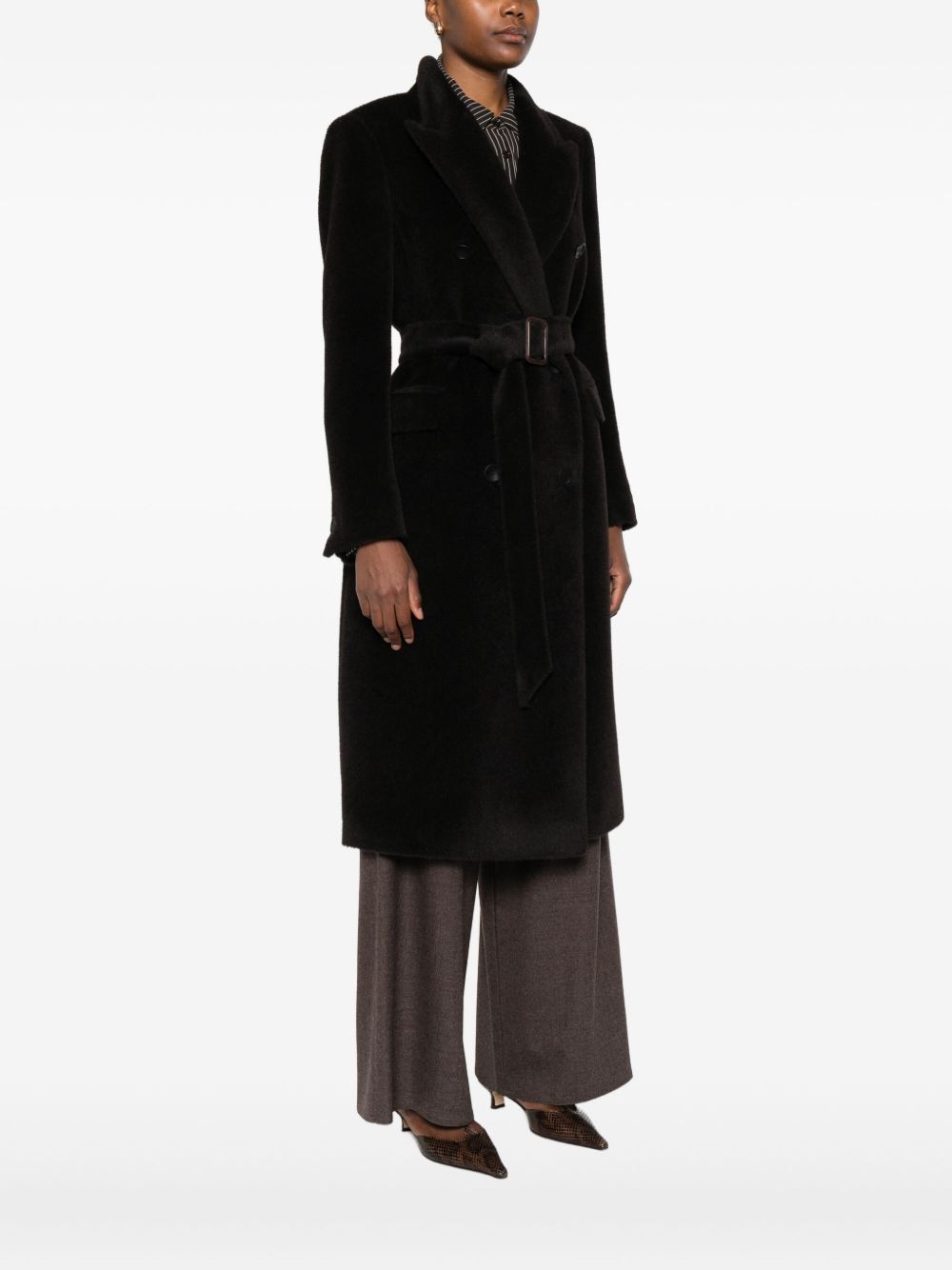 TAGLIATORE Wool Double-Breasted Jacket with Belted Waist - FW25