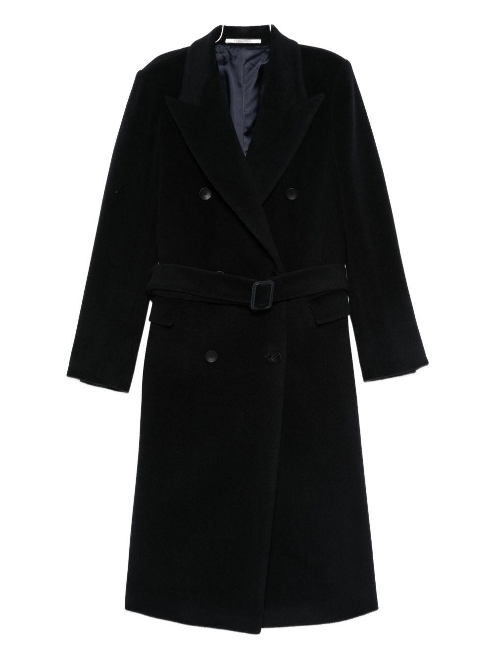 TAGLIATORE Wool Double-Breasted Jacket with Belted Waist