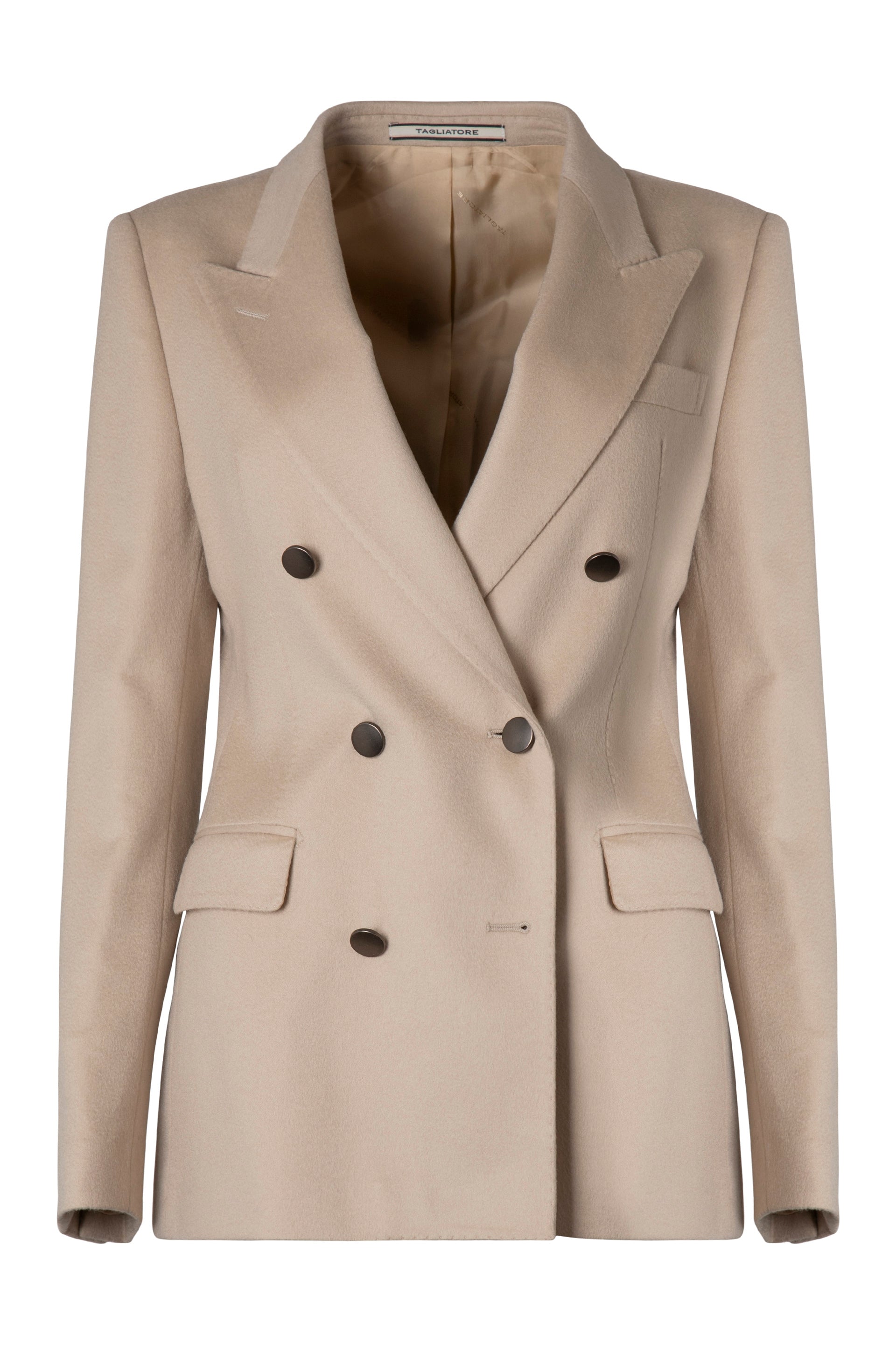 0205 TAGLIATORE Double-Breasted Cashmere Blazer for Women