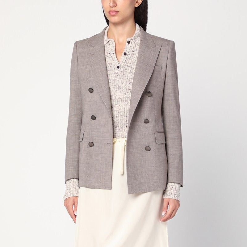 TAGLIATORE Double-Breasted Wool Blend Jacket for Women