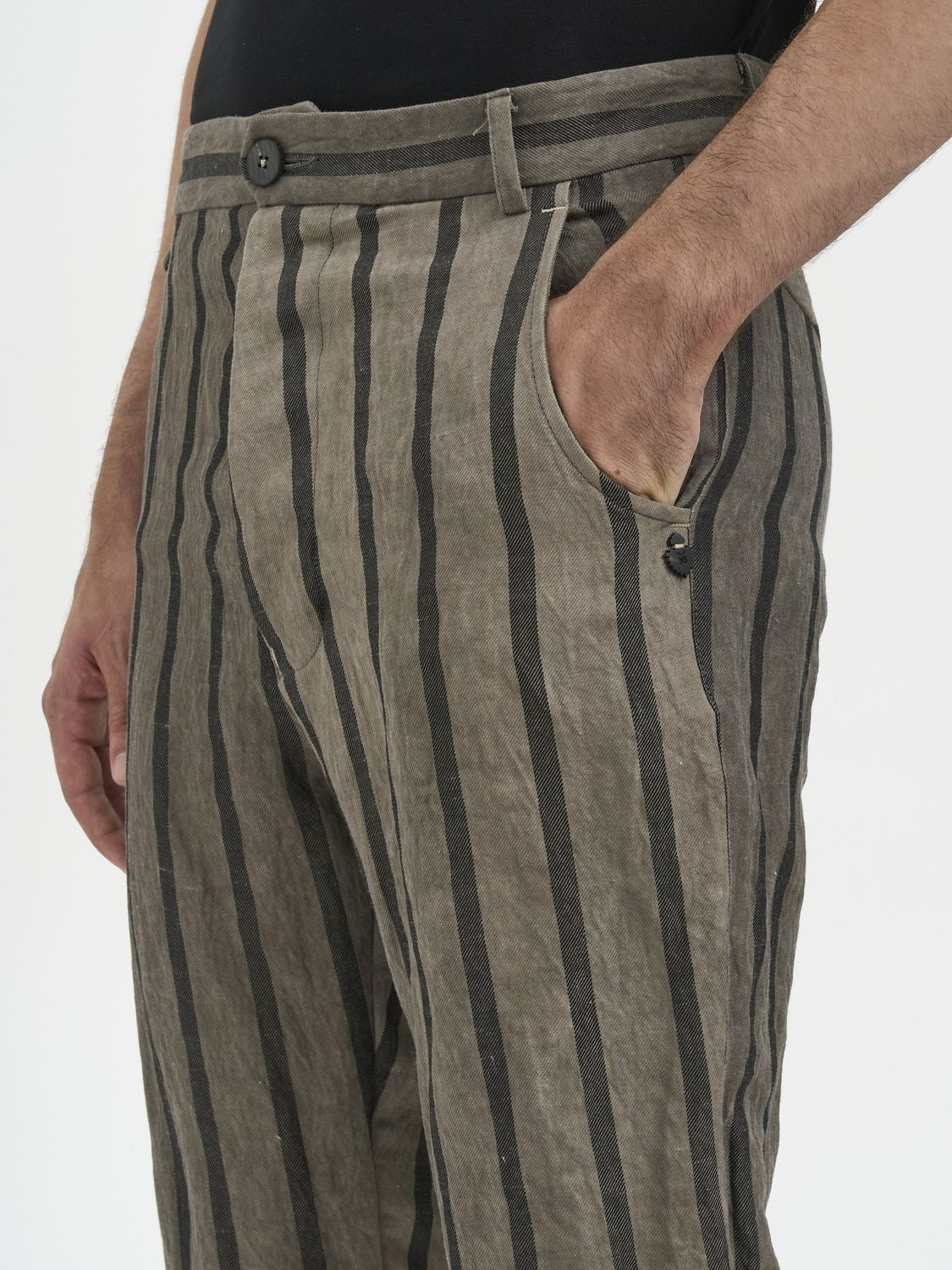 NOSTRASANTISSIMA Men's Striped Pants - Size 50