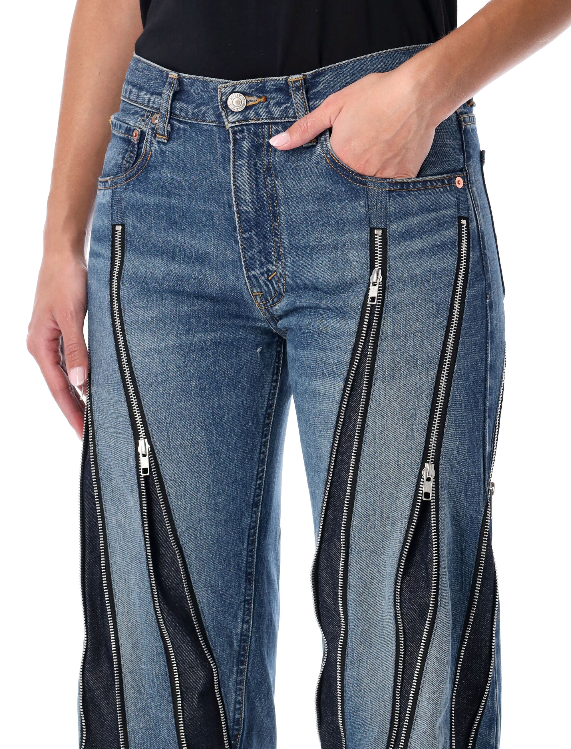 JUNYA WATANABE Experimental Zipped Denim Jeans - Size M