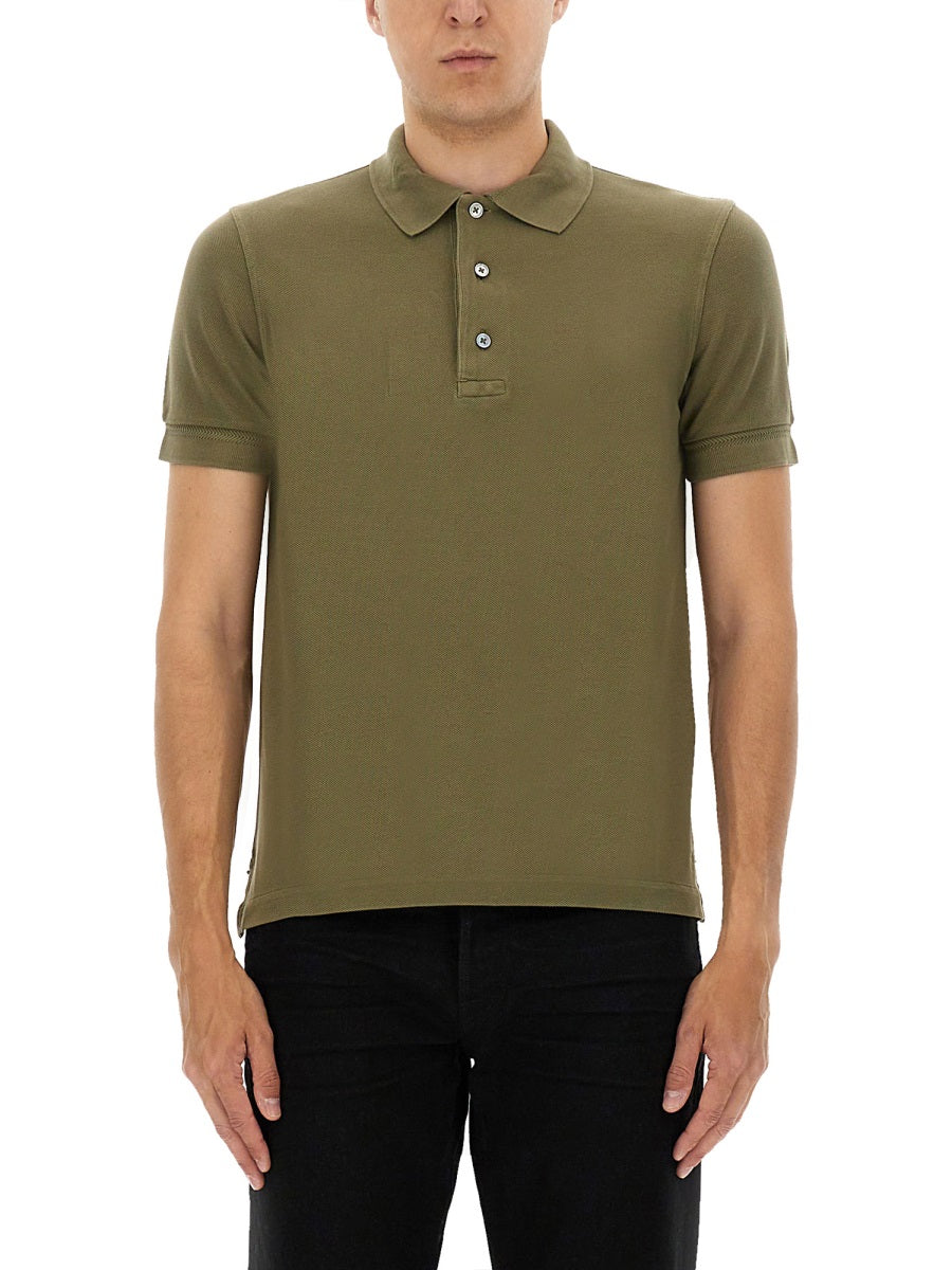 TOM FORD Lyocell Cotton Polo Shirt for Men - FW25 Collection