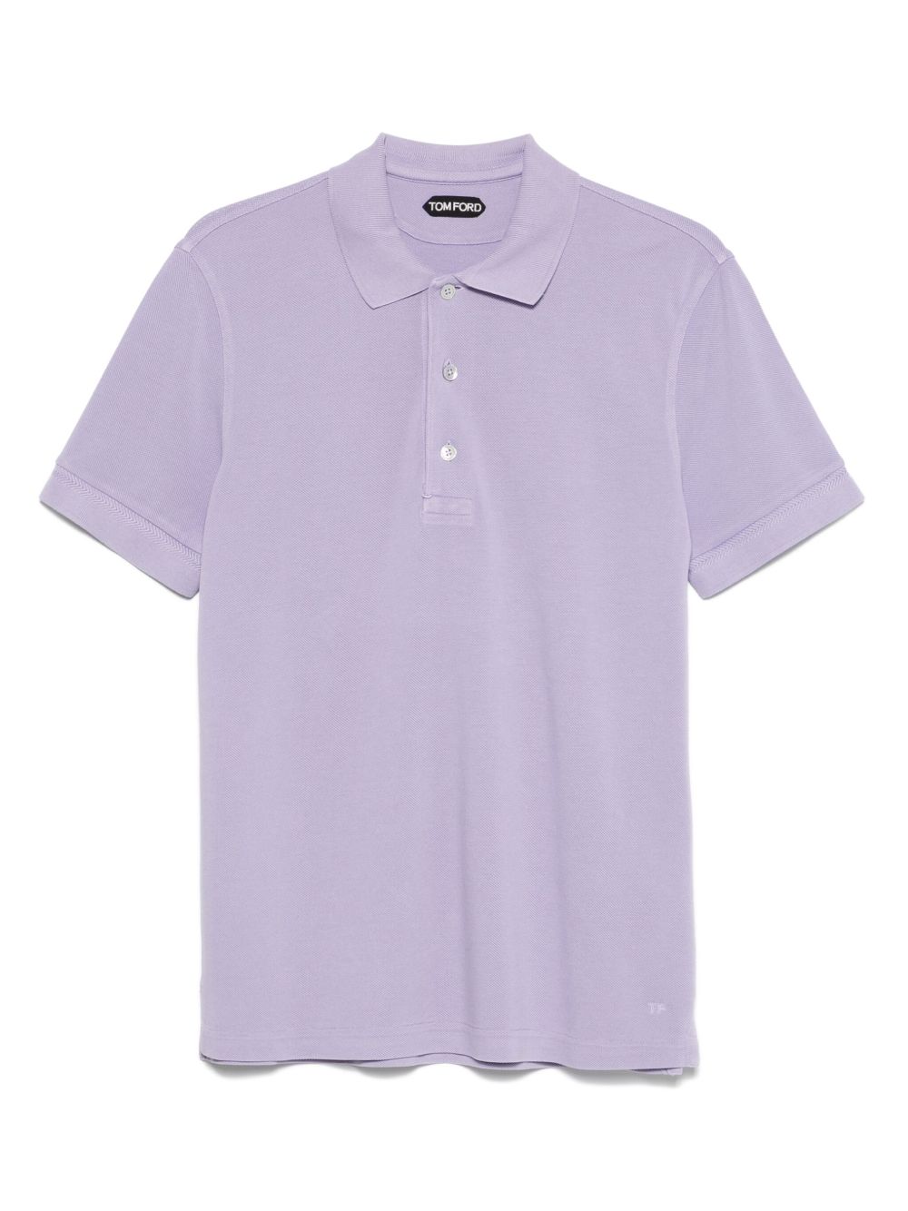 TOM FORD Lyocell Piquet Polo Shirt - Short Sleeves with Button-Down Collar