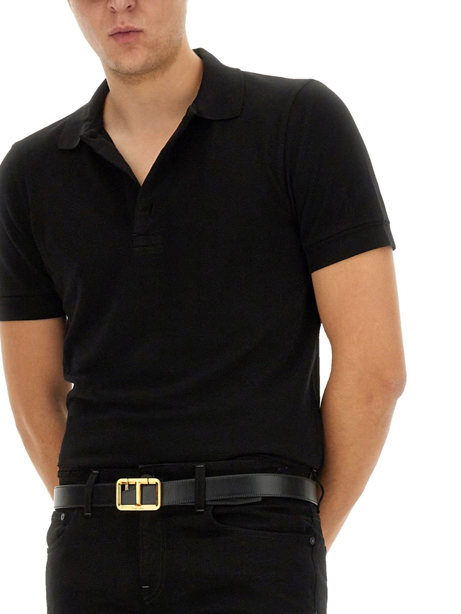 TOM FORD Men's Piquet Polo - Size 48