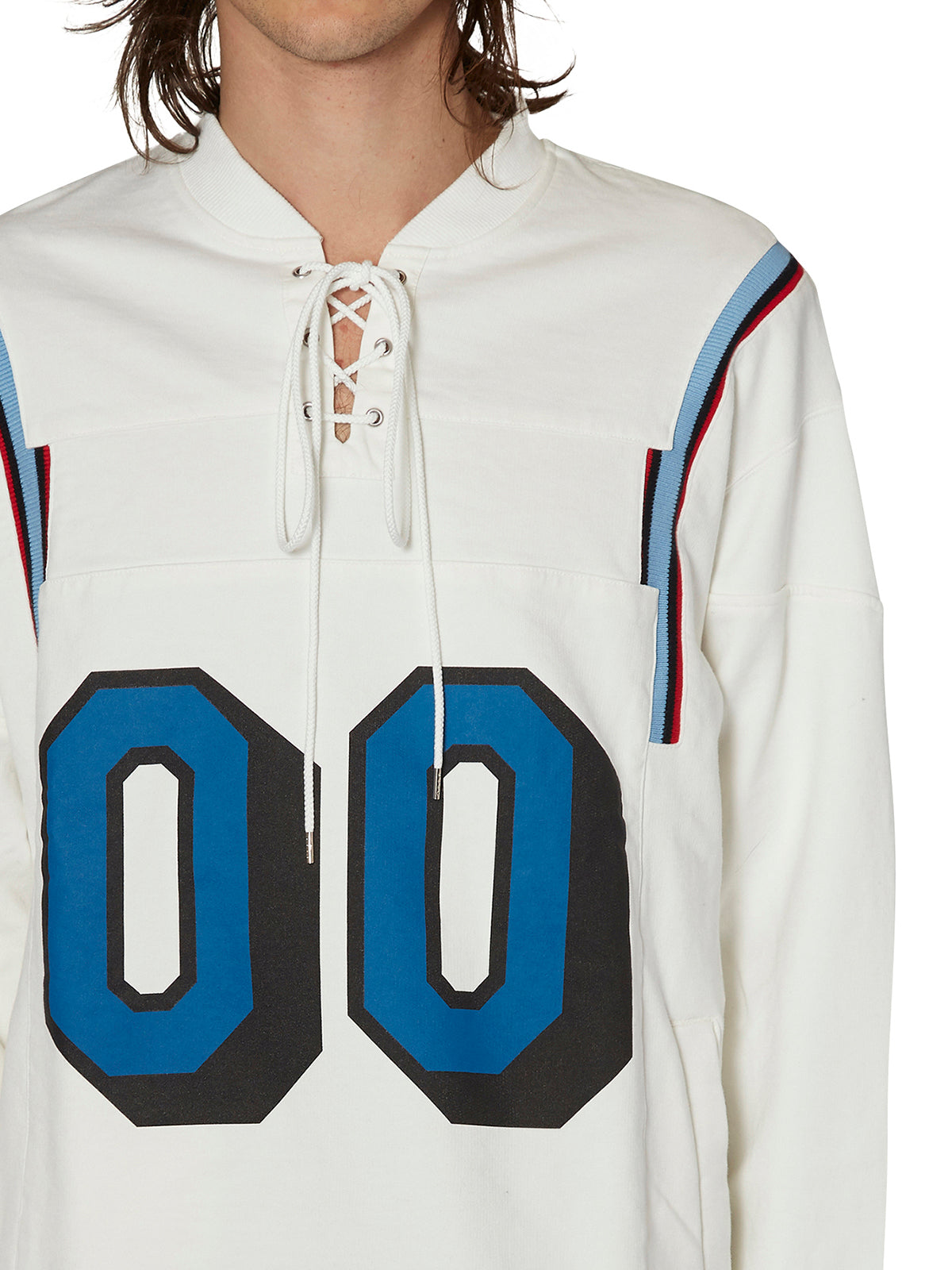 FACETASM Stylish Printed Sweatshirt with Front Pockets - Size III