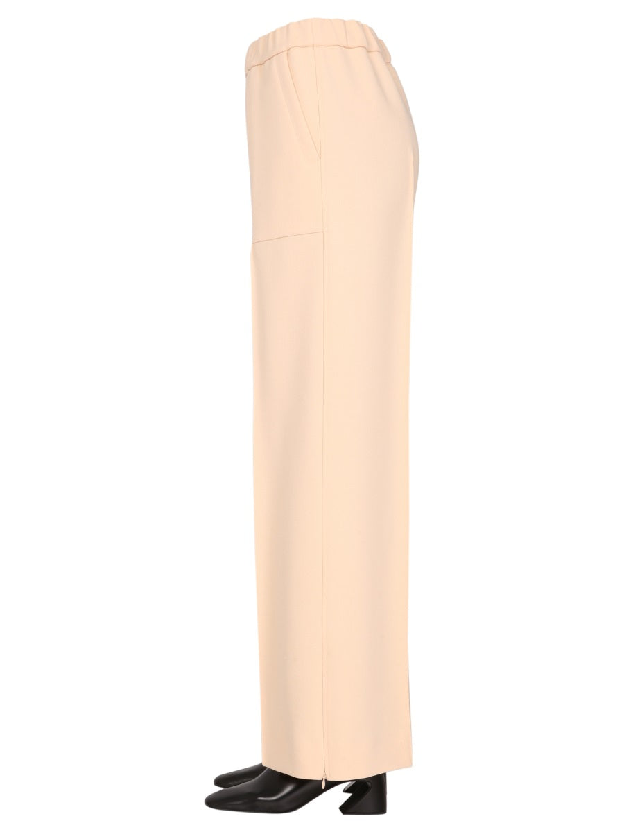 JIL SANDER Elegant Wool Pants With Elasticized Waist