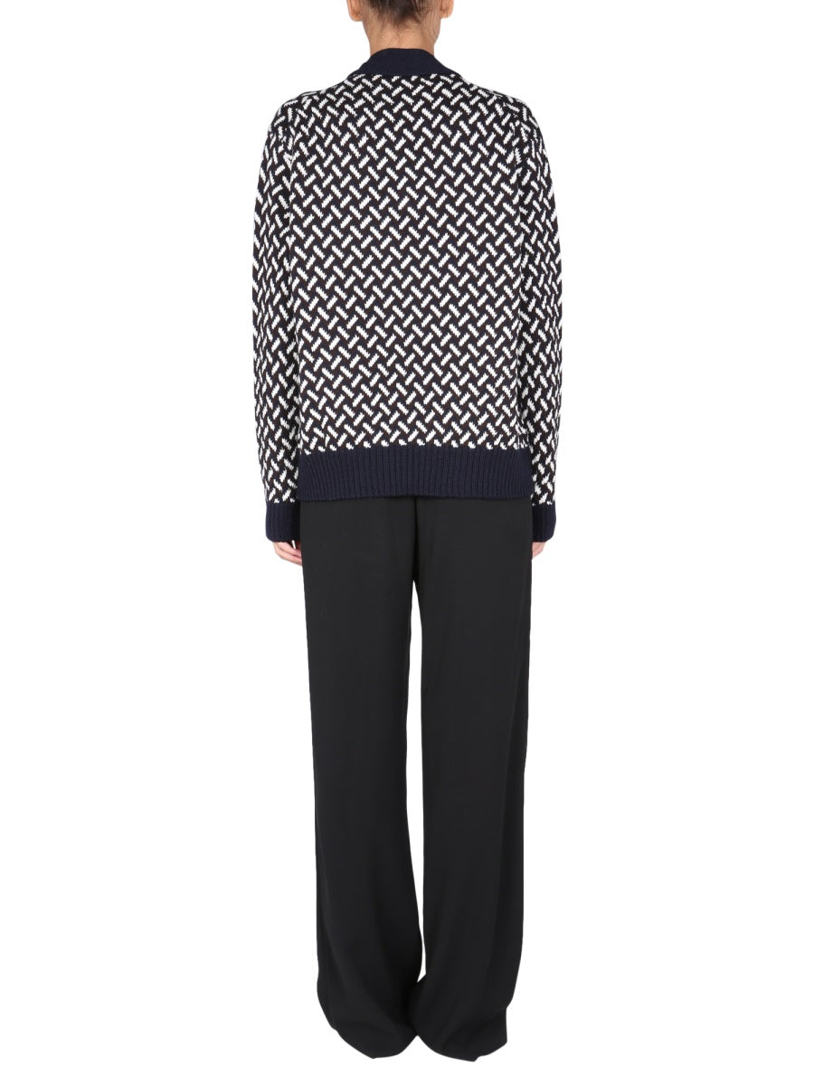 JIL SANDER Jacquard Crew Neck Sweater