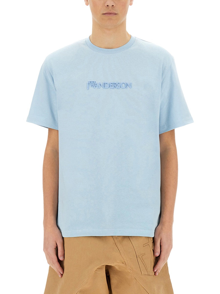 JW ANDERSON Logo Embroidered T-Shirt for Men