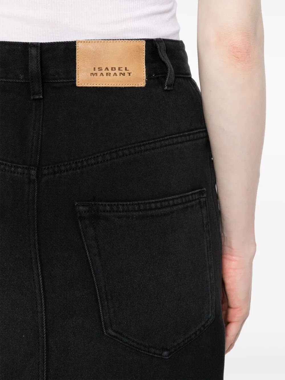 ISABEL MARANT Fine Denim Midi Skirt