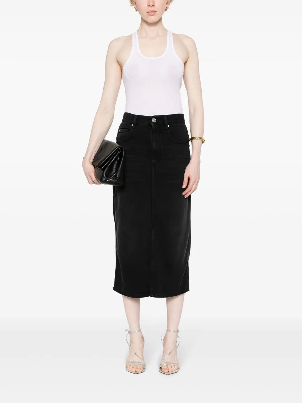 ISABEL MARANT Fine Denim Midi Skirt