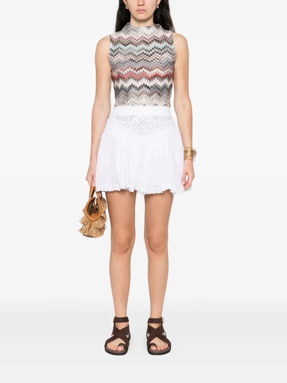 ISABEL MARANT Lace-Trim A-Line Mini Skirt