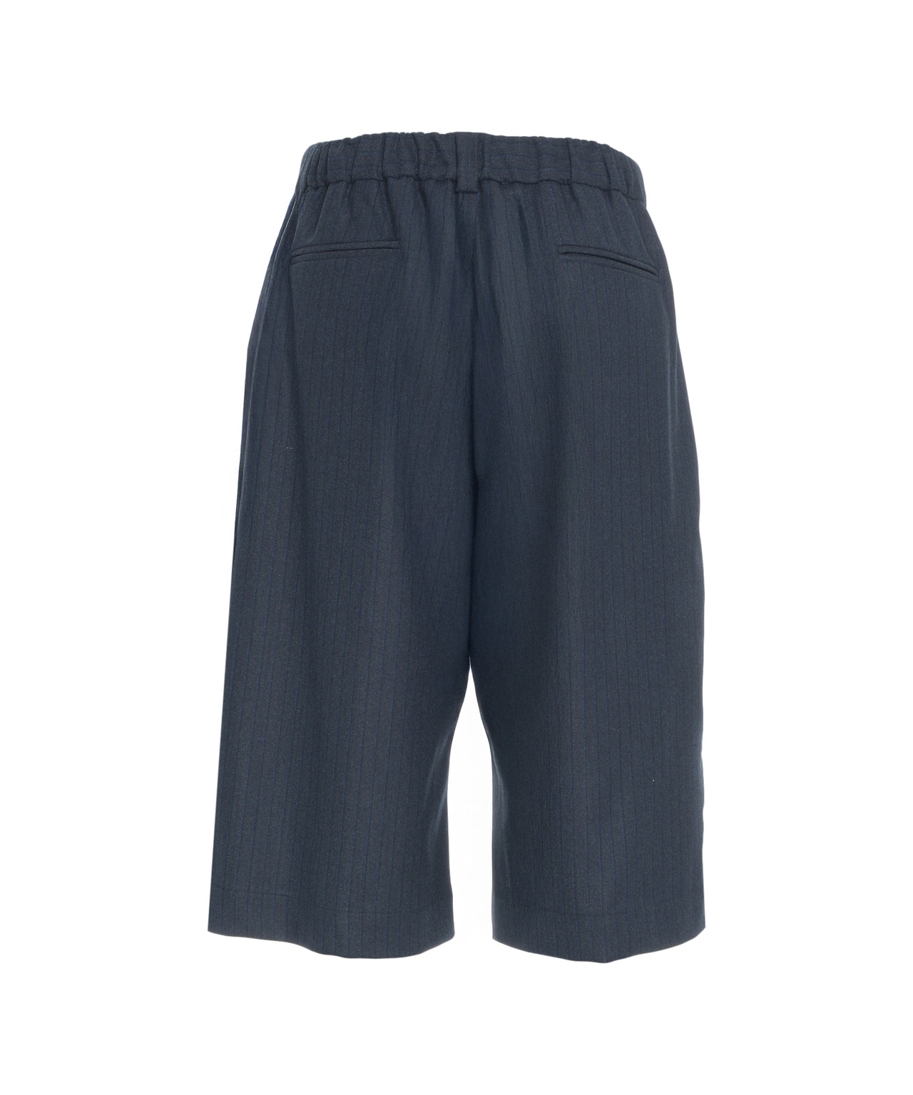 JUCCA Wide-Leg Pinstripe Bermuda Shorts for Women