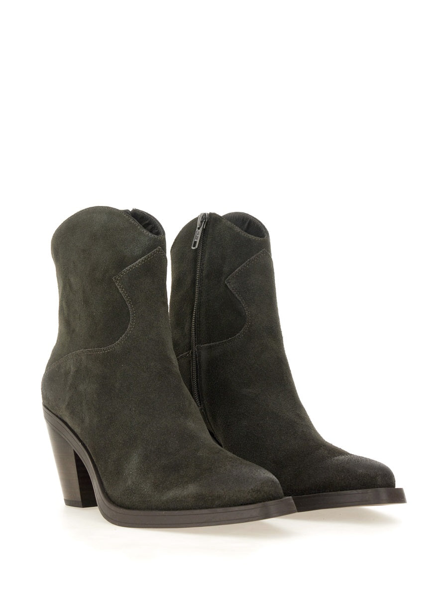 ASH Chic Military Green Leather Boot for Women