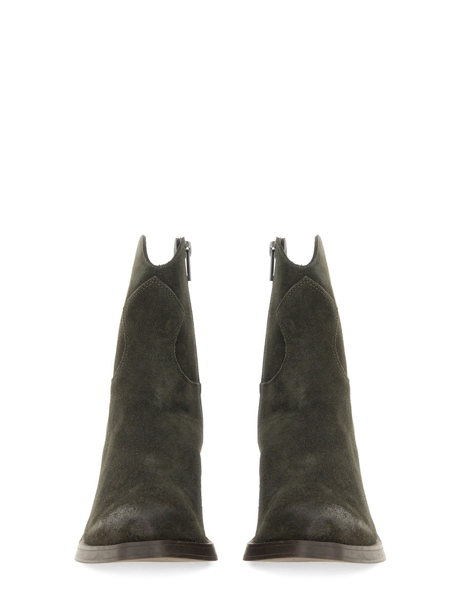 ASH Chic Military Green Leather Boot for Women