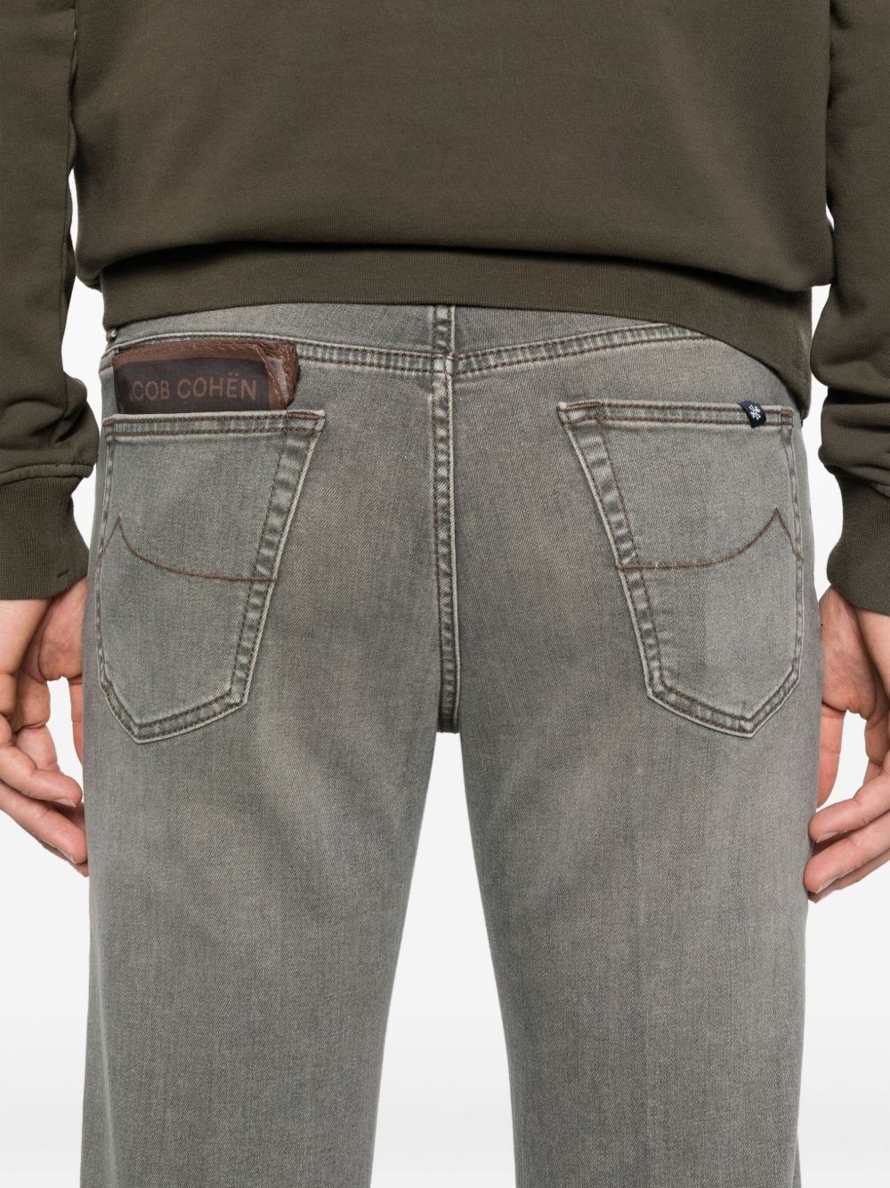 JACOB COHEN Slim Cropped Denim Jeans for Men