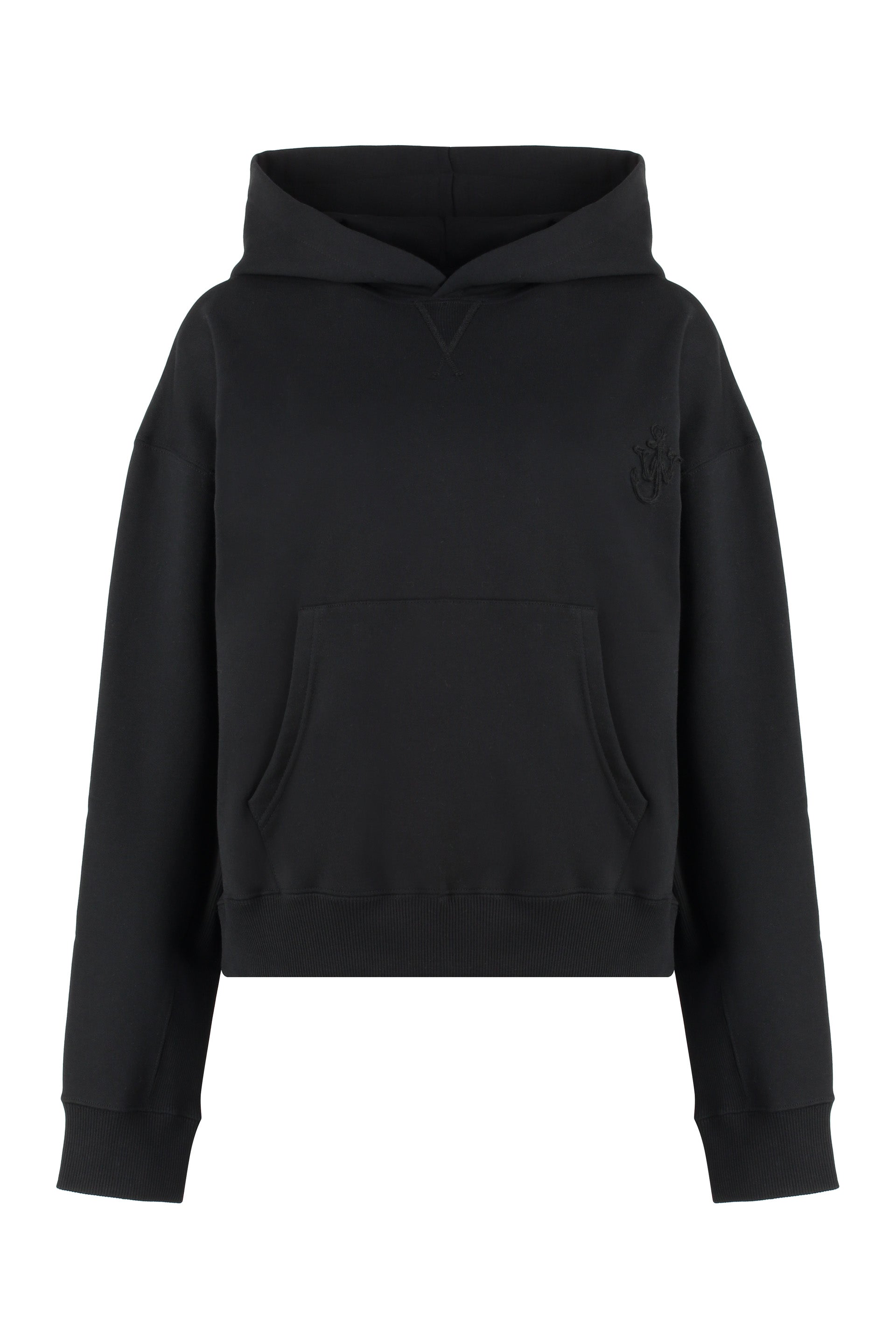 JW ANDERSON Cotton Hoodie with Ribbed Edges