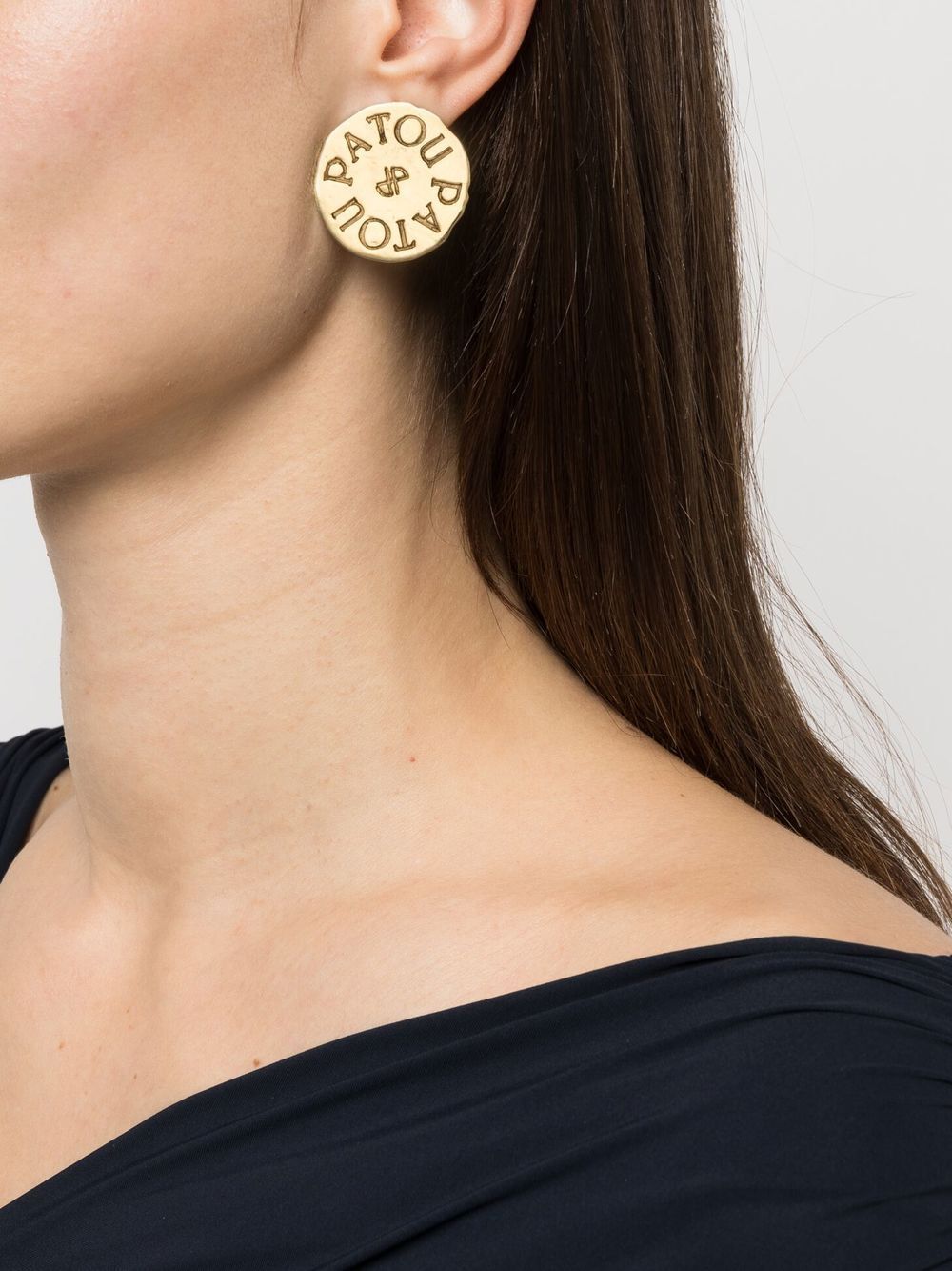 PATOU Vintage-Inspired Coin Clip Earrings