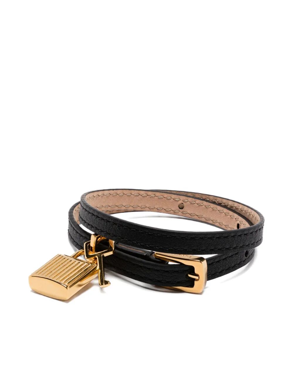 TOM FORD Padlock Leather Bracelet