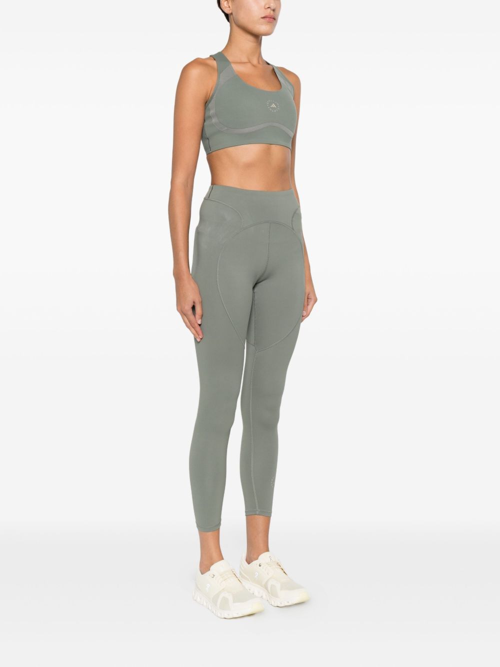 ADIDAS BY STELLA MCCARTNEY Racer Back Seamless Gym Bra with Logo Detail