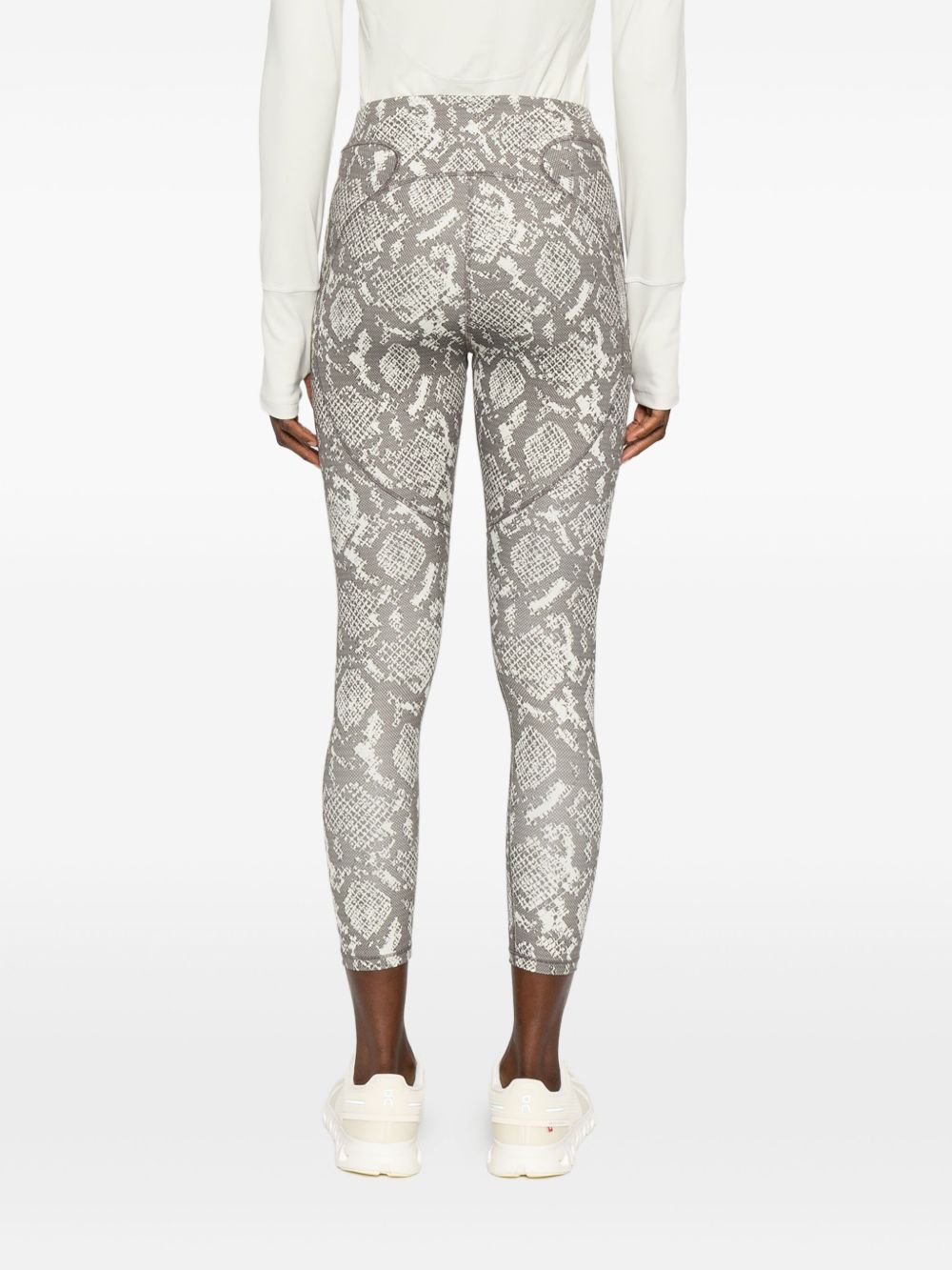 ADIDAS BY STELLA MCCARTNEY High Waist Snakeskin Print Leggings - Ankle Length