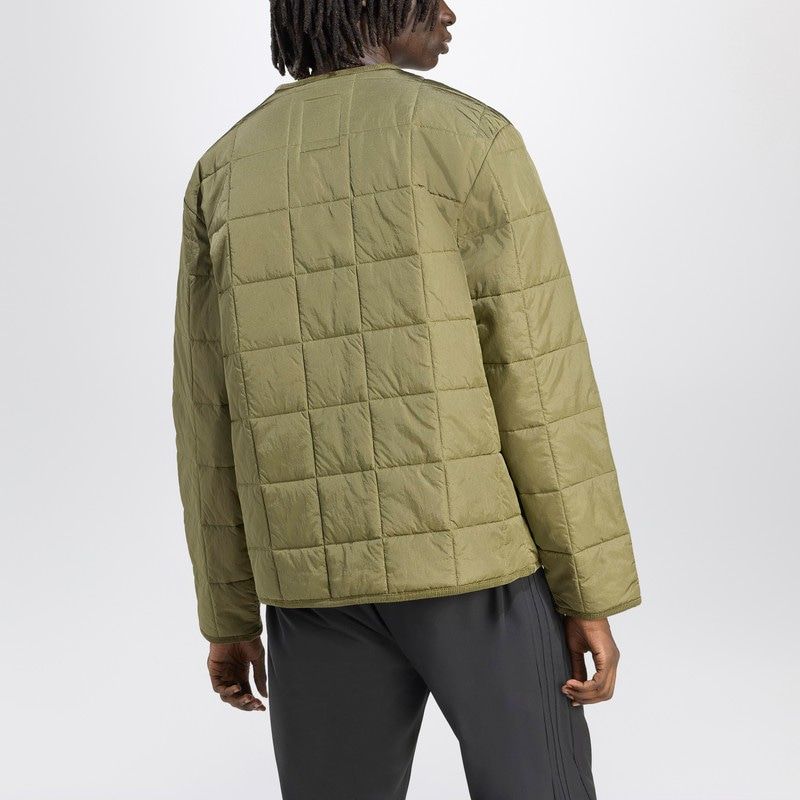 ADIDAS ORIGINALS Men's Quilted Jacket with Crew Neck and Snap Button Closure