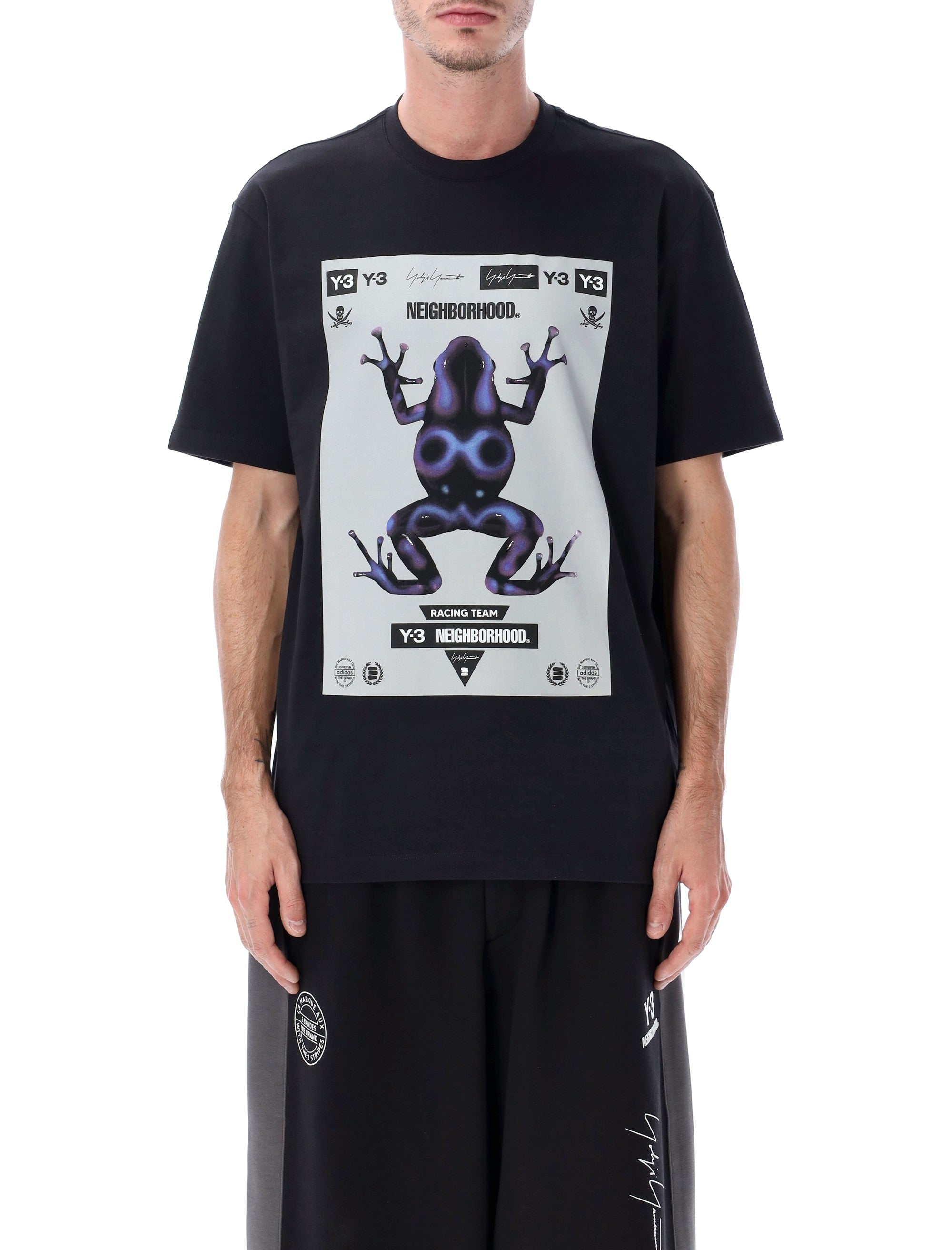 Y-3 X NEIGHBORHOOD Oversized Frog Graphic Cotton T-Shirt