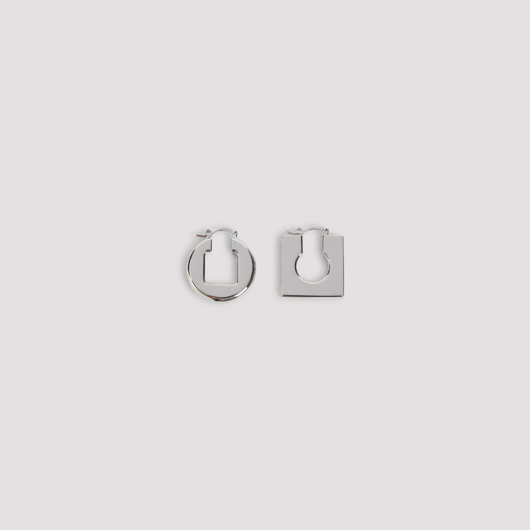 JACQUEMUS Round Square Hoop Earrings