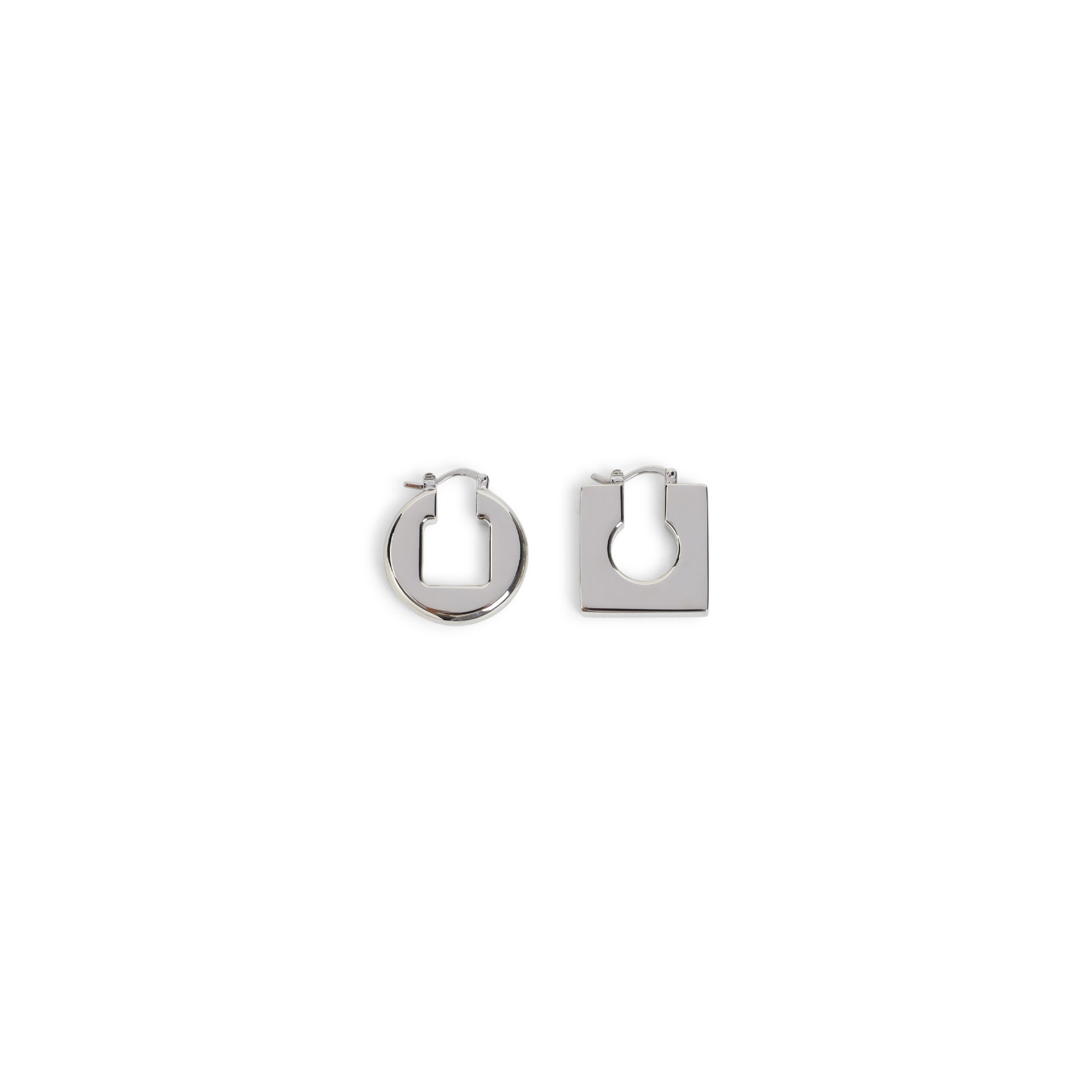JACQUEMUS Round Square Hoop Earrings