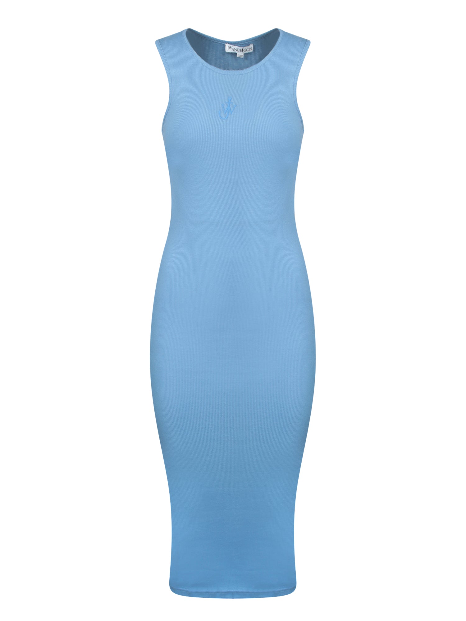 JW ANDERSON Sleeveless Mini Dress with Embroidered Anchor Logo