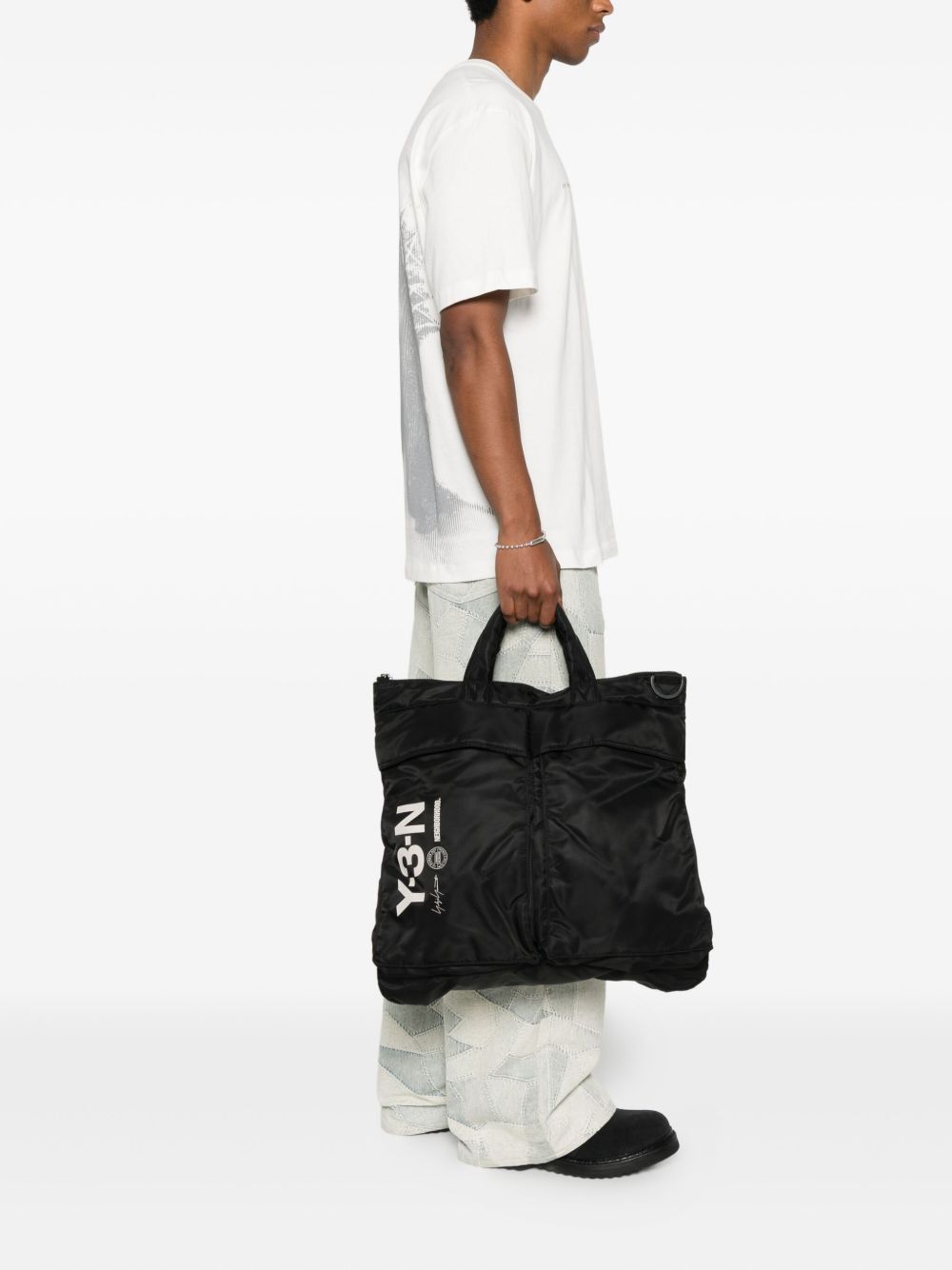 Y-3 X NEIGHBORHOOD Top Handle Shopping Handbag