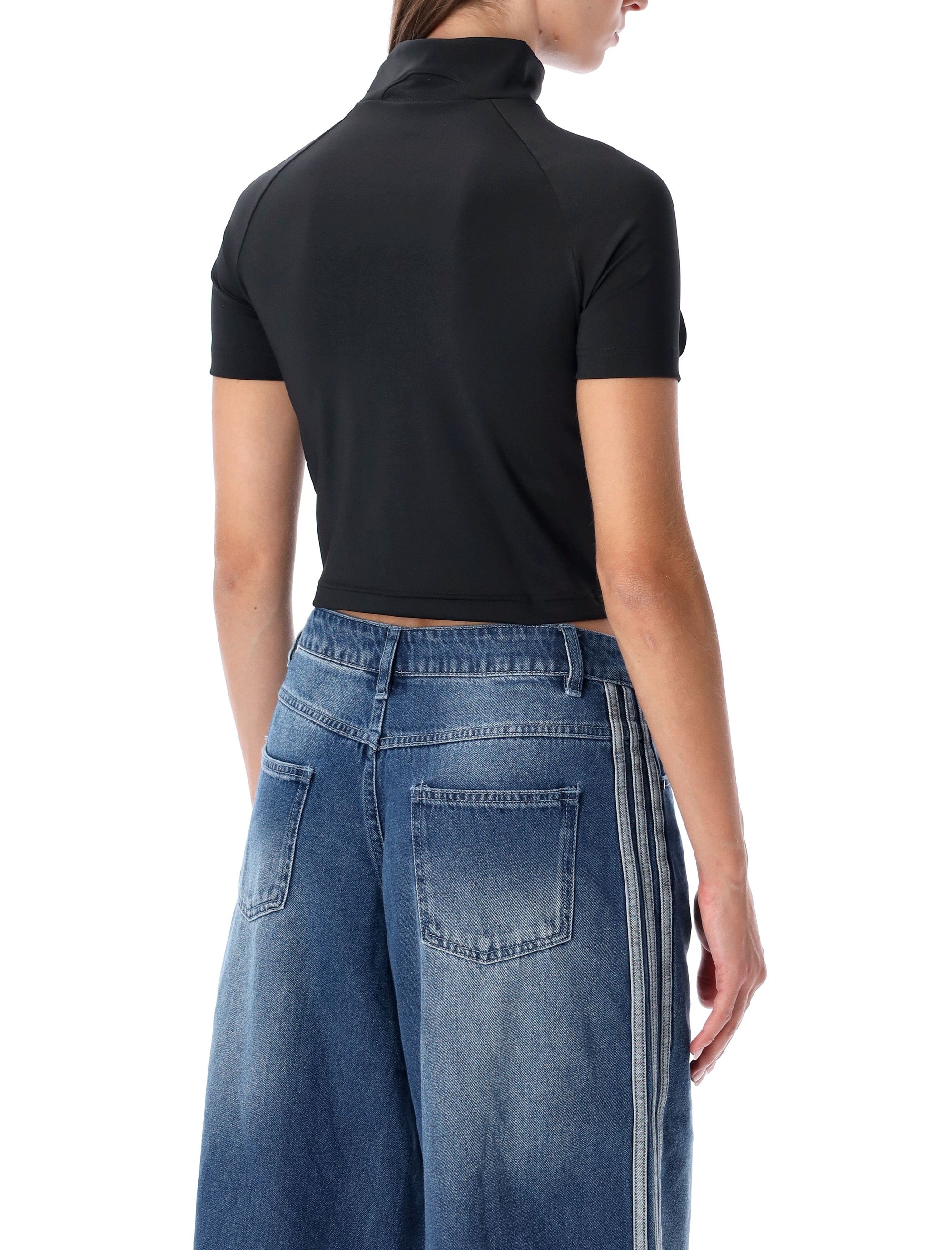 ADIDAS ORIGINALS Women's Mini Cut-Out Ribbon Crop Top