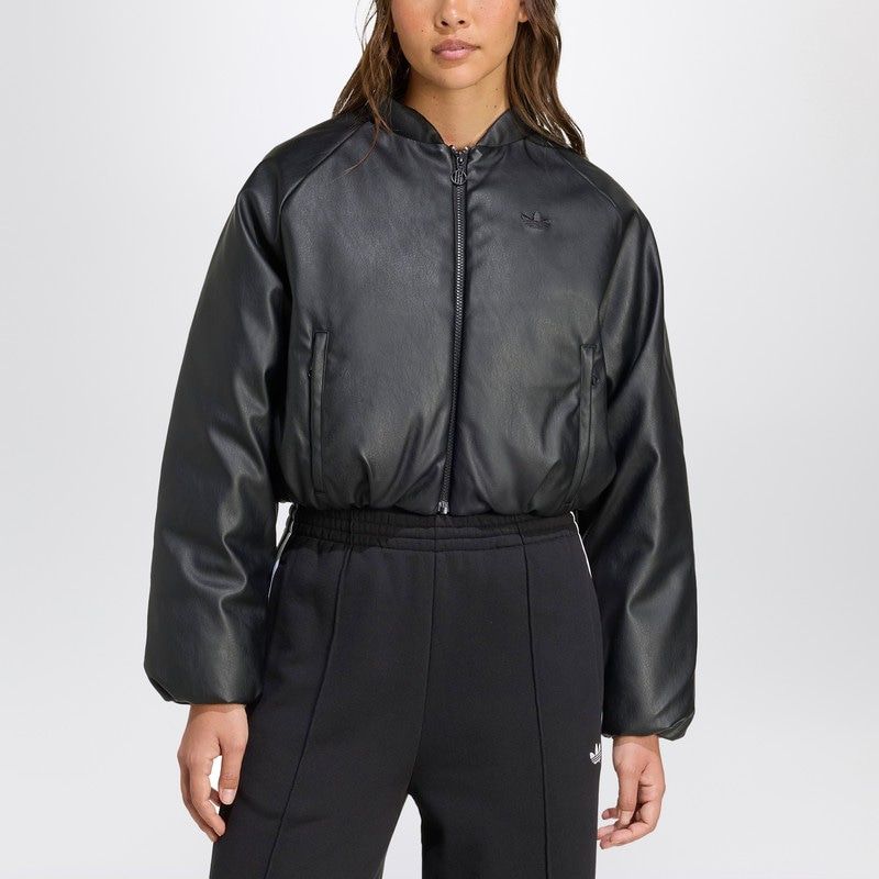 ADIDAS ORIGINALS Mini Faux Leather Zip-Up Bomber Jacket