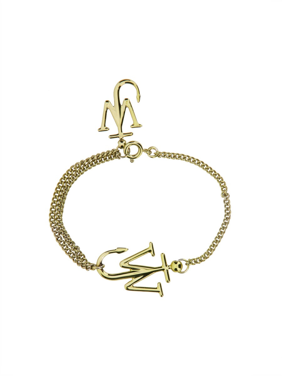 JW ANDERSON Anchor Bracelet with Hook Closure and Logo Pendant