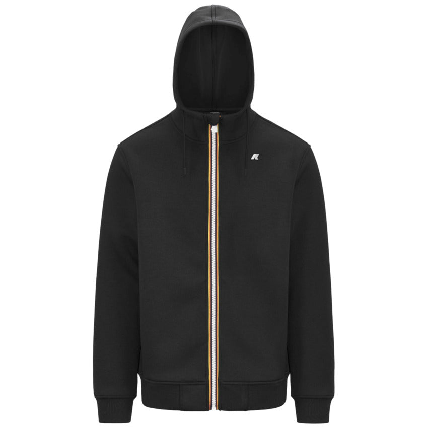 K-WAY Men's Lightweight Scuba Hoodie with Zip Closure