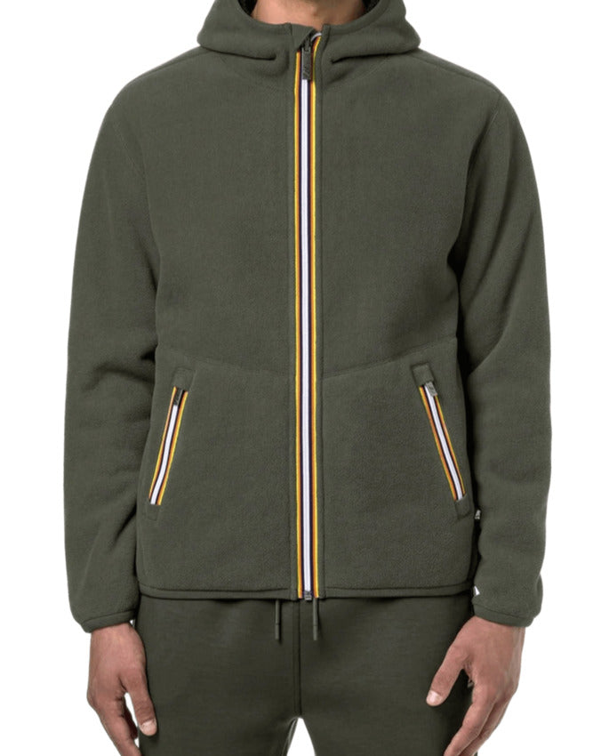 K-WAY Reversible Men's Sweatshirt with High Collar