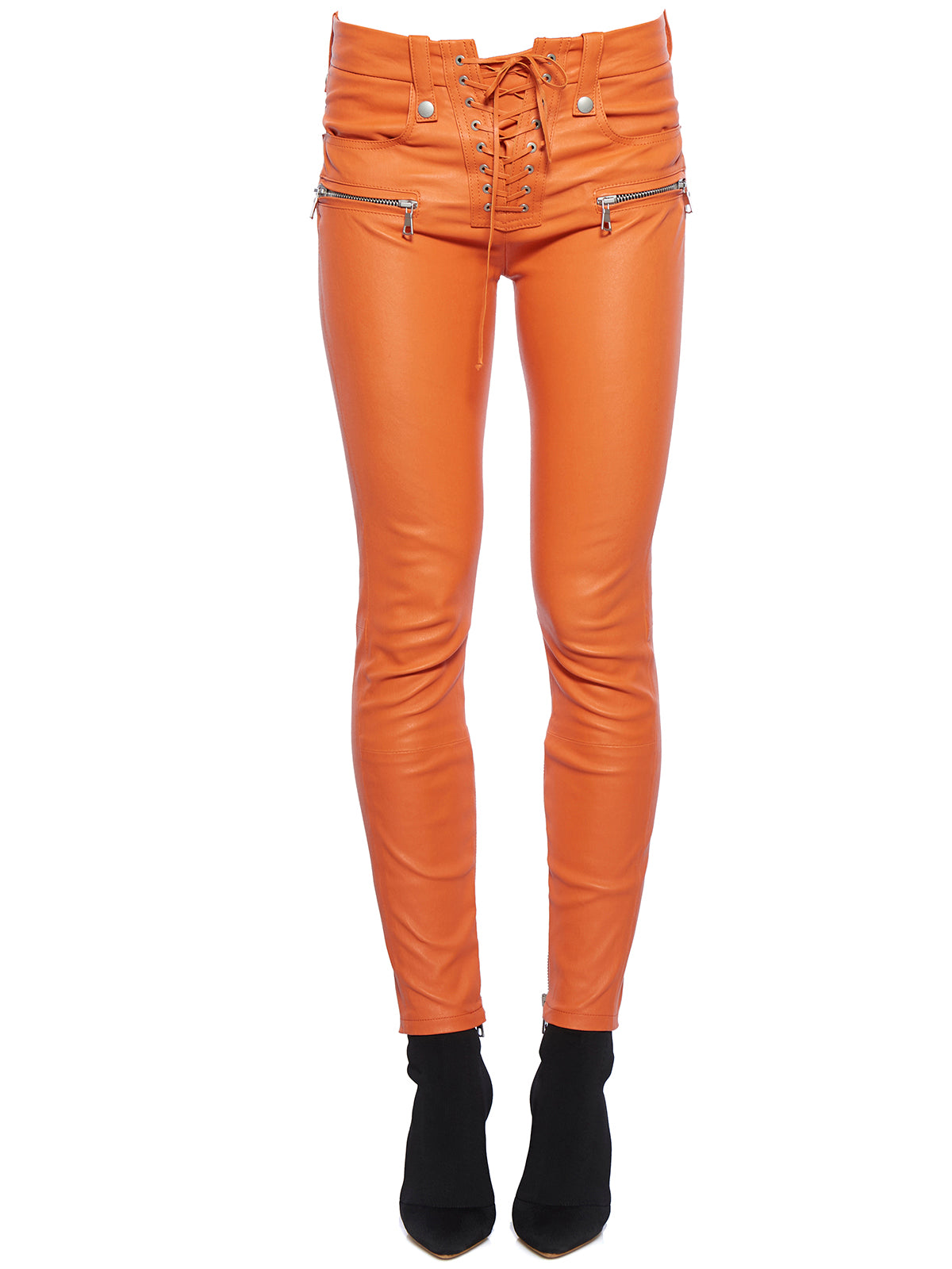 BEN TAVERNITI UNRAVEL Lace-Up Skinny Pants