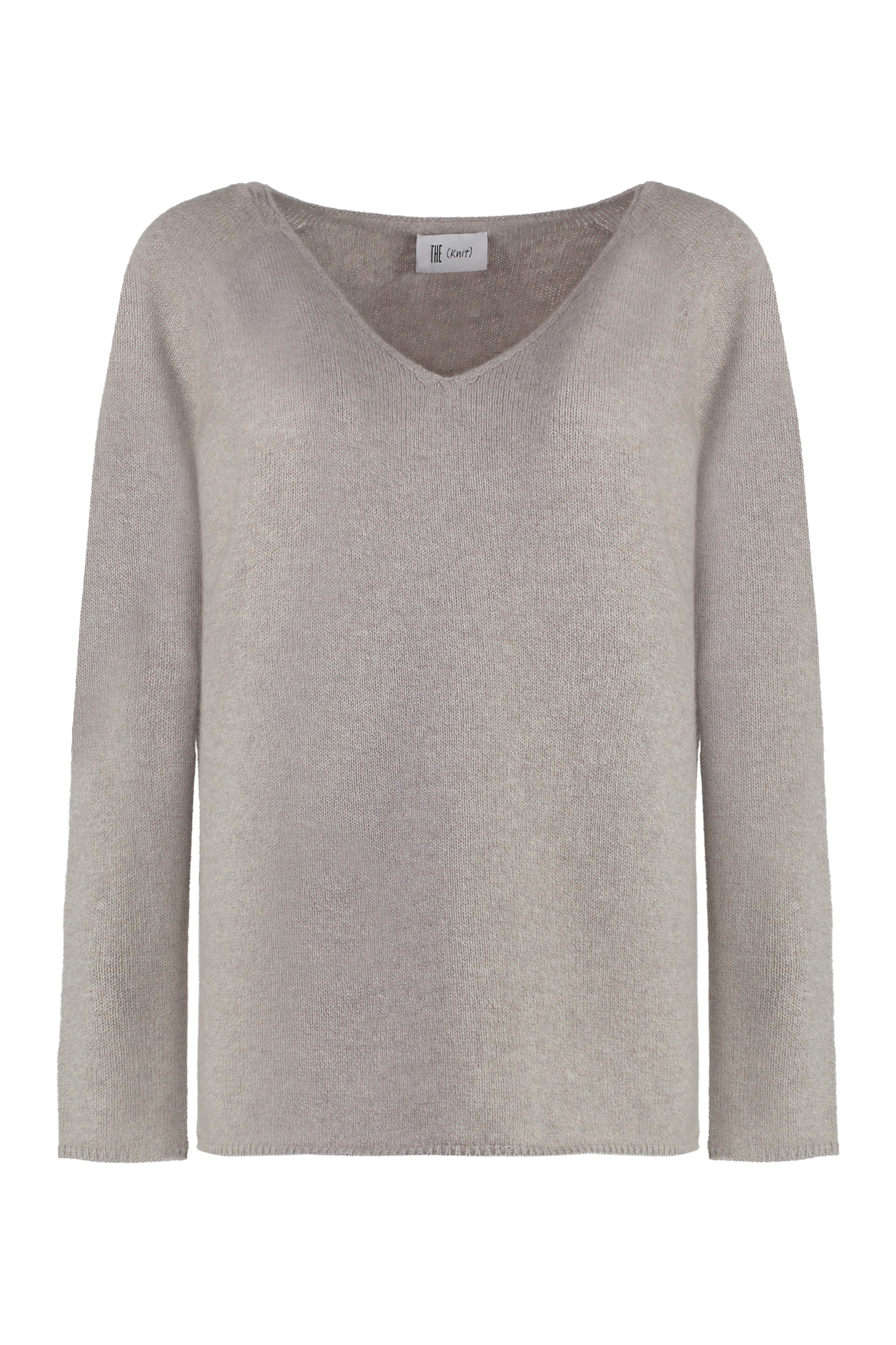 THE (ALPHABET) Cozy V-Neck Cashmere Blend Pullover