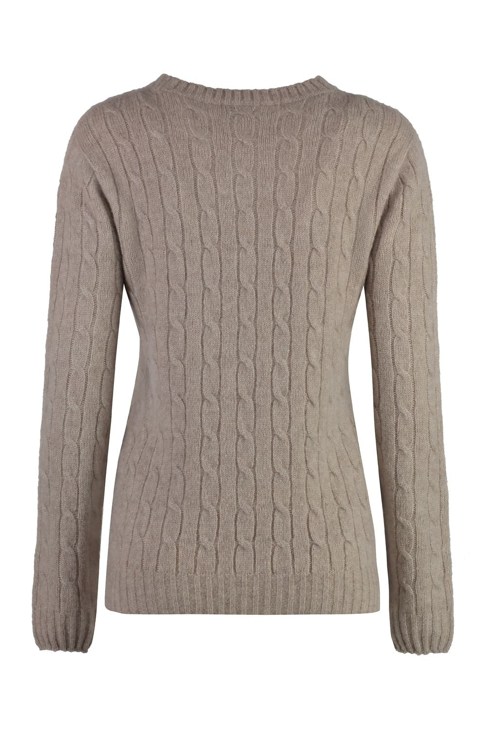 THE (ALPHABET) Elegant Cable-Knit Cashmere and Silk Blend Sweater