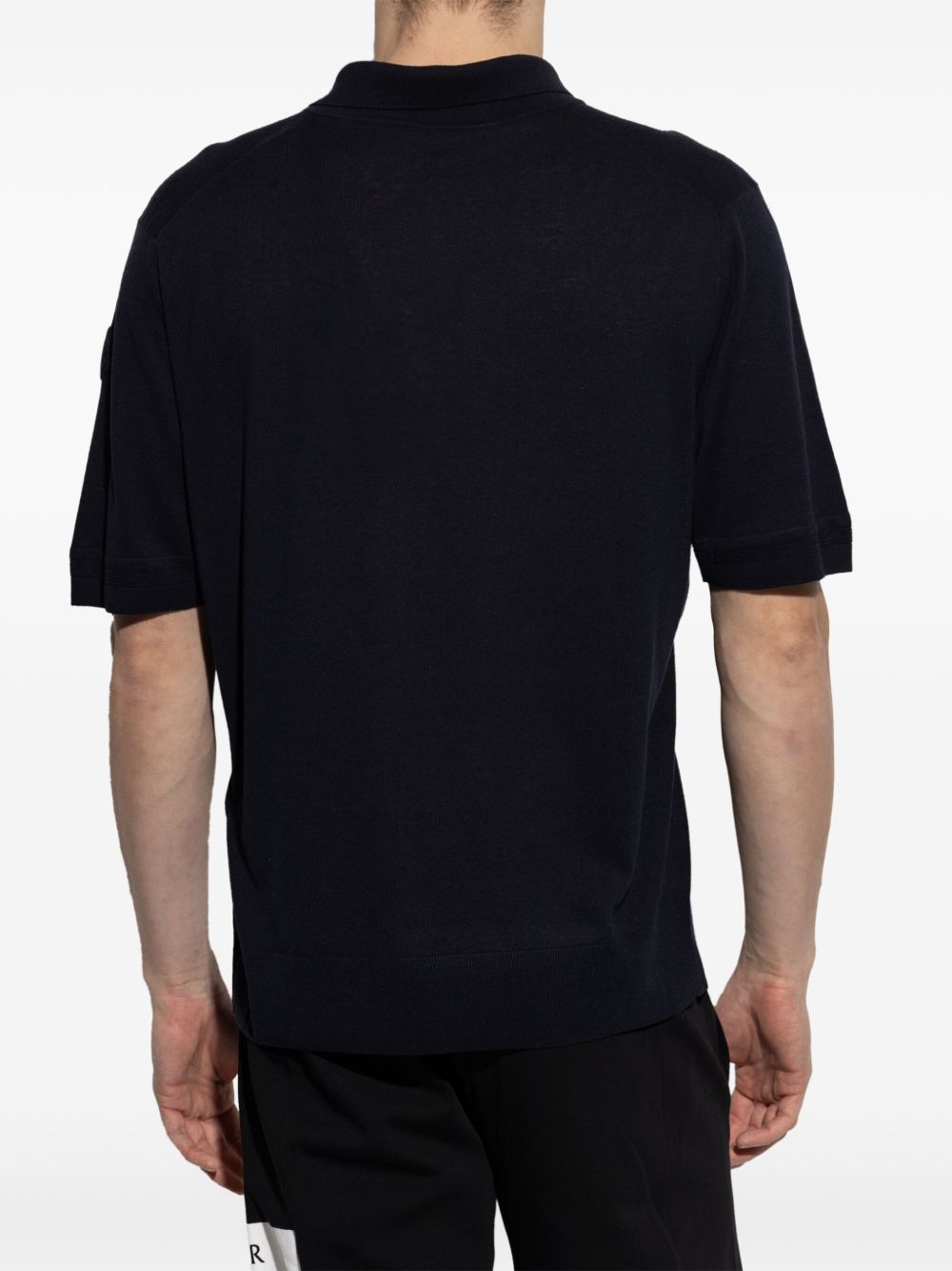 MONCLER Classic Logo Linen and Silk Polo Shirt - SS25