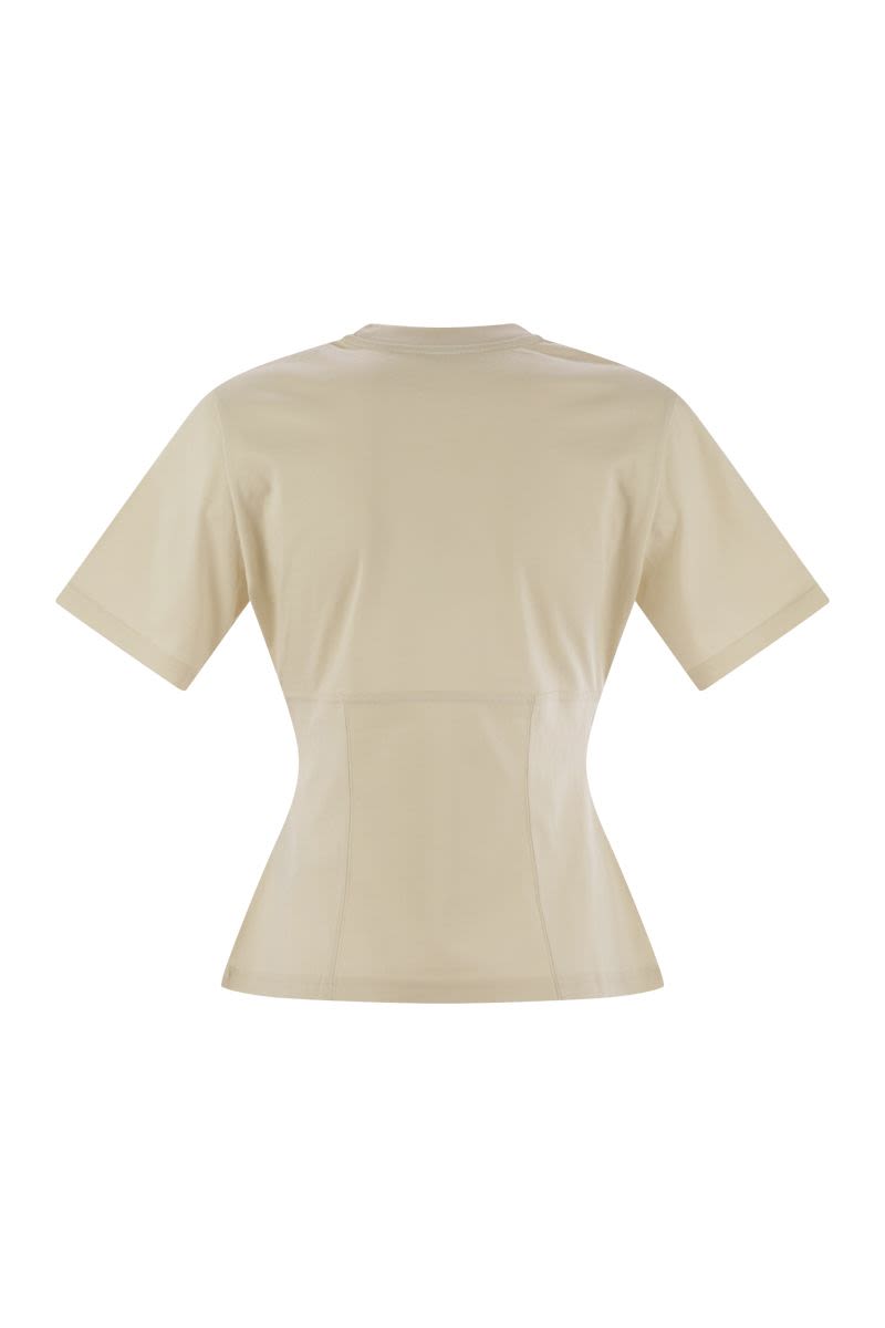 MONCLER Women’s Cotton T-Shirt with Handmade Beads - Regular Fit