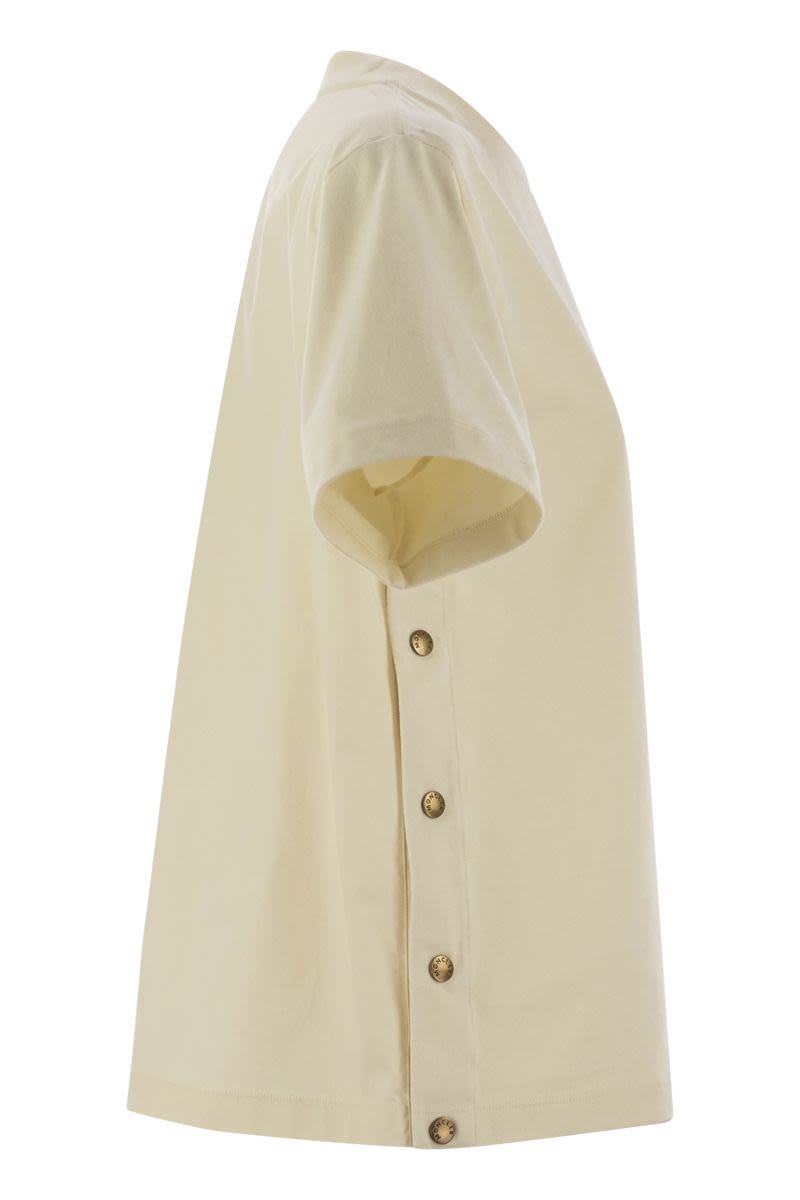 MONCLER Women's Versatile Cotton T-Shirt with Pocket